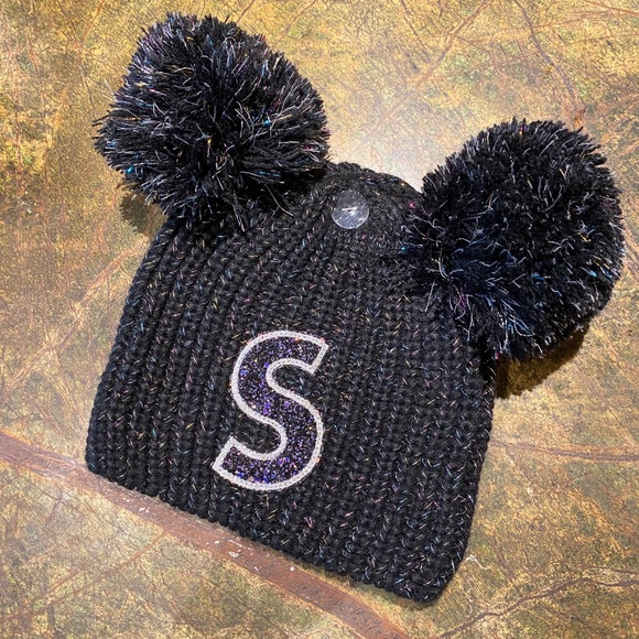‘Justice’ Patchwork Initial ‘S’ Beanie NWT